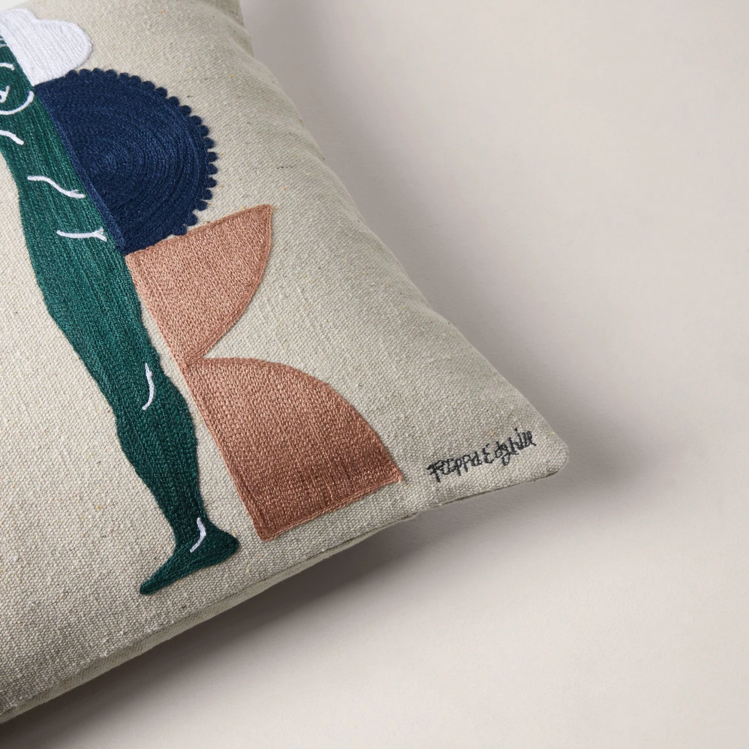 Housse De Coussin PILAR Marine Et Naturel 4 Housse De Coussin PILAR Marine Et Naturel – Image 4