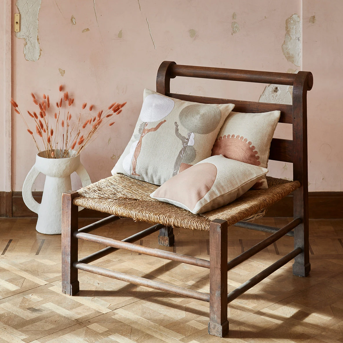 Housse De Coussin PILAR Naturel Et Ivoire 2 Housse De Coussin PILAR Naturel Et Ivoire – Image 2