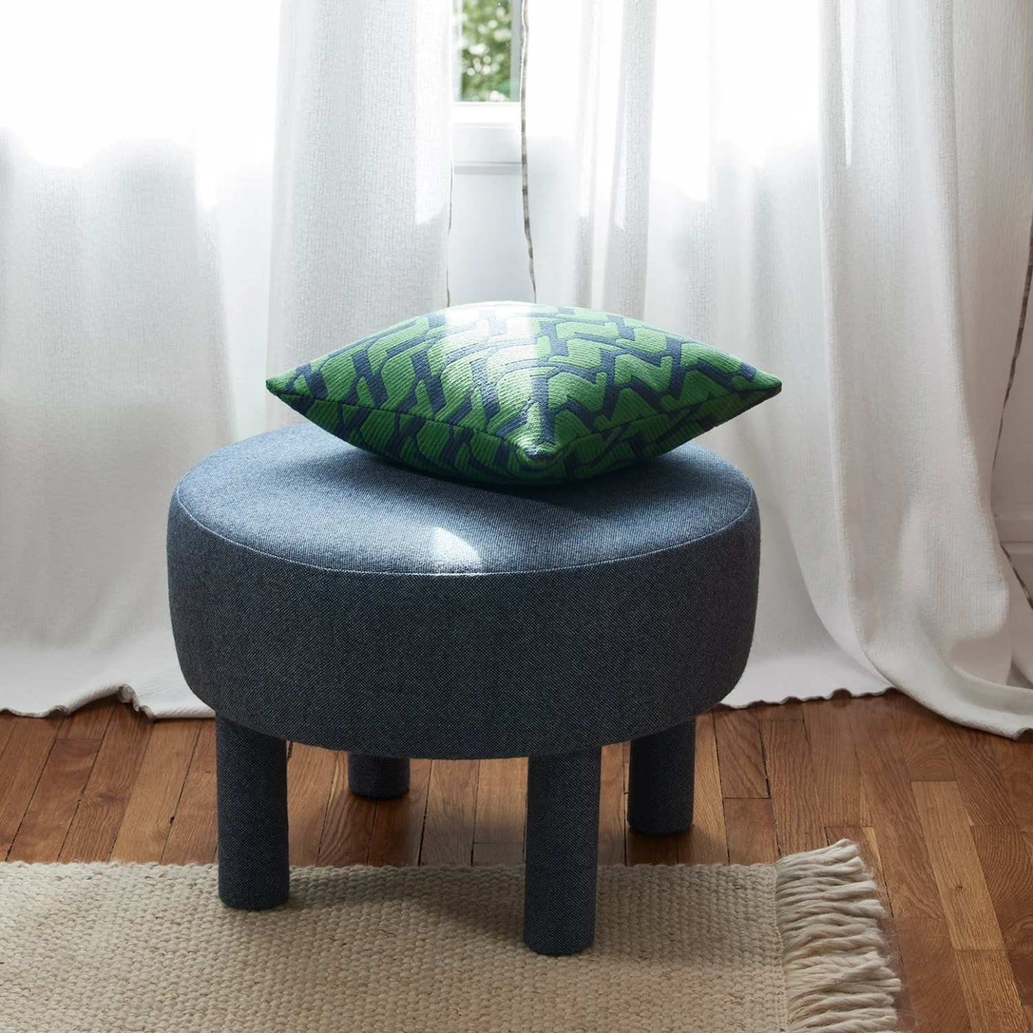 Housse De Coussin RAFFY Pétrole Et Vert 2 Housse De Coussin RAFFY Pétrole Et Vert – Image 2