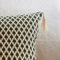 Housse De Coussin SANJAY Ecru Et Gris Graphite -Décoration & meubles pour la maison housse de coussin SANJAY 007917 NG C1 3