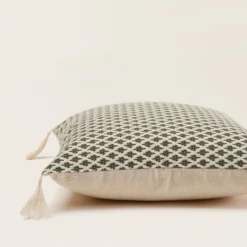 Housse De Coussin SANJAY Ecru Et Gris Graphite -Décoration & meubles pour la maison housse de coussin SANJAY 007917 NG C1 6