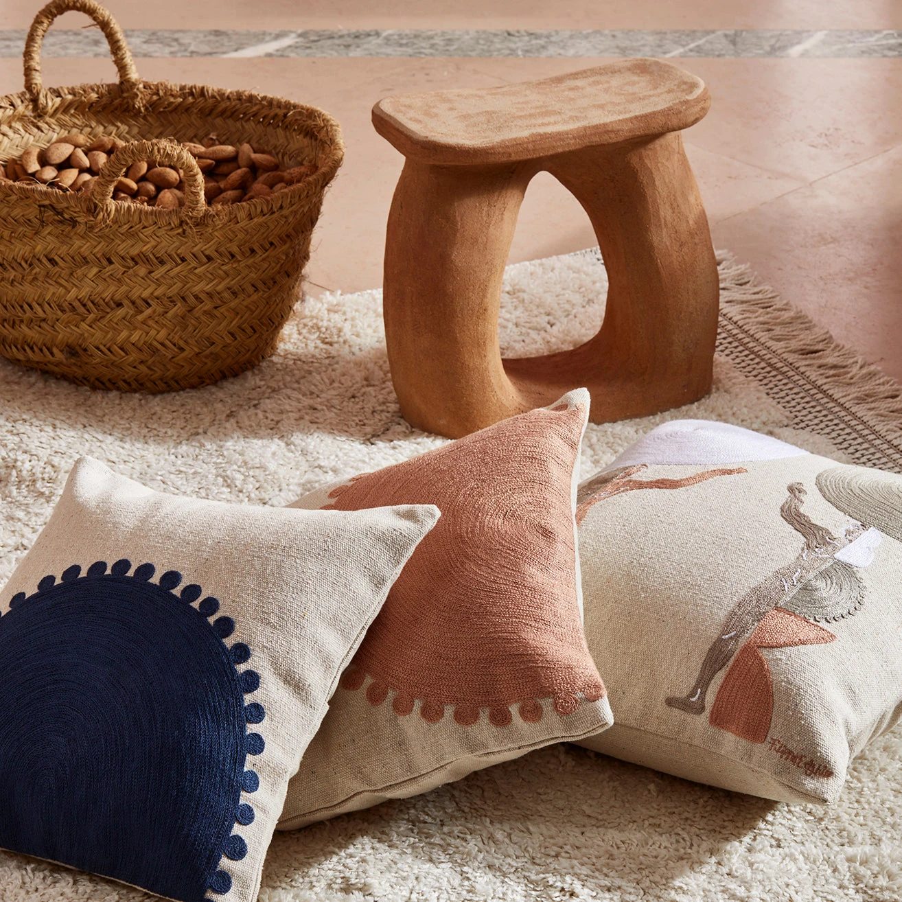 Housse De Coussin SOLAR Naturel Et Terracotta 9 Housse De Coussin SOLAR Naturel Et Terracotta – Image 9