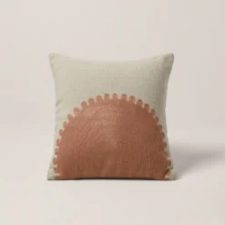 Housse De Coussin SOLAR Naturel Et Terracotta