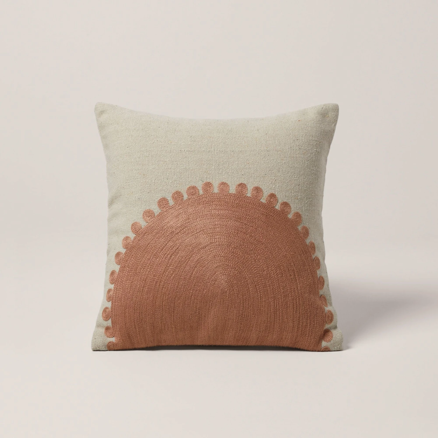 Housse De Coussin SOLAR Naturel Et Terracotta 1 Housse De Coussin SOLAR Naturel Et Terracotta