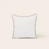 Housse De Coussin TOINON Blanc Et Bourdon Naturel