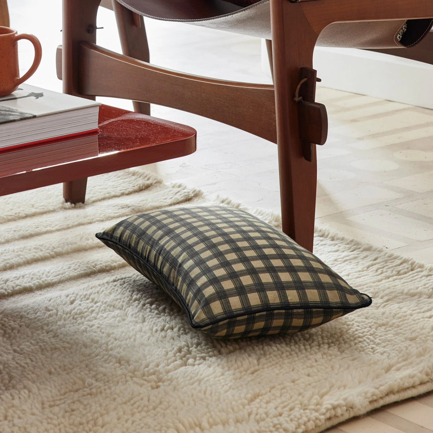 Housse De Coussin VICKY Kaki 2 Housse De Coussin VICKY Kaki – Image 2