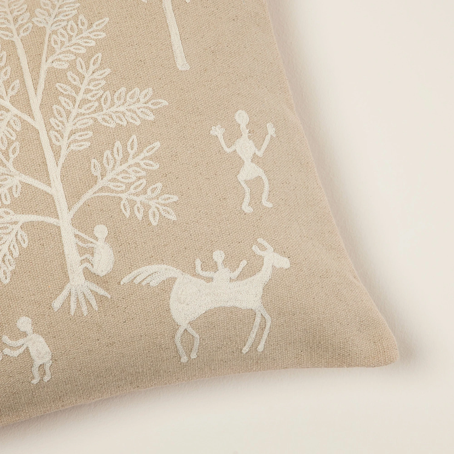 Housse De Coussin WARLI Beige Et écru 5 Housse De Coussin WARLI Beige Et écru – Image 5