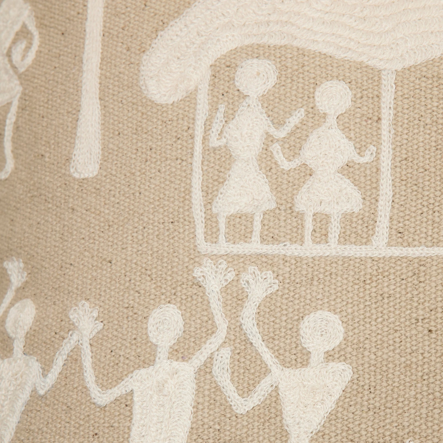 Housse De Coussin WARLI Beige Et écru 8 Housse De Coussin WARLI Beige Et écru – Image 8