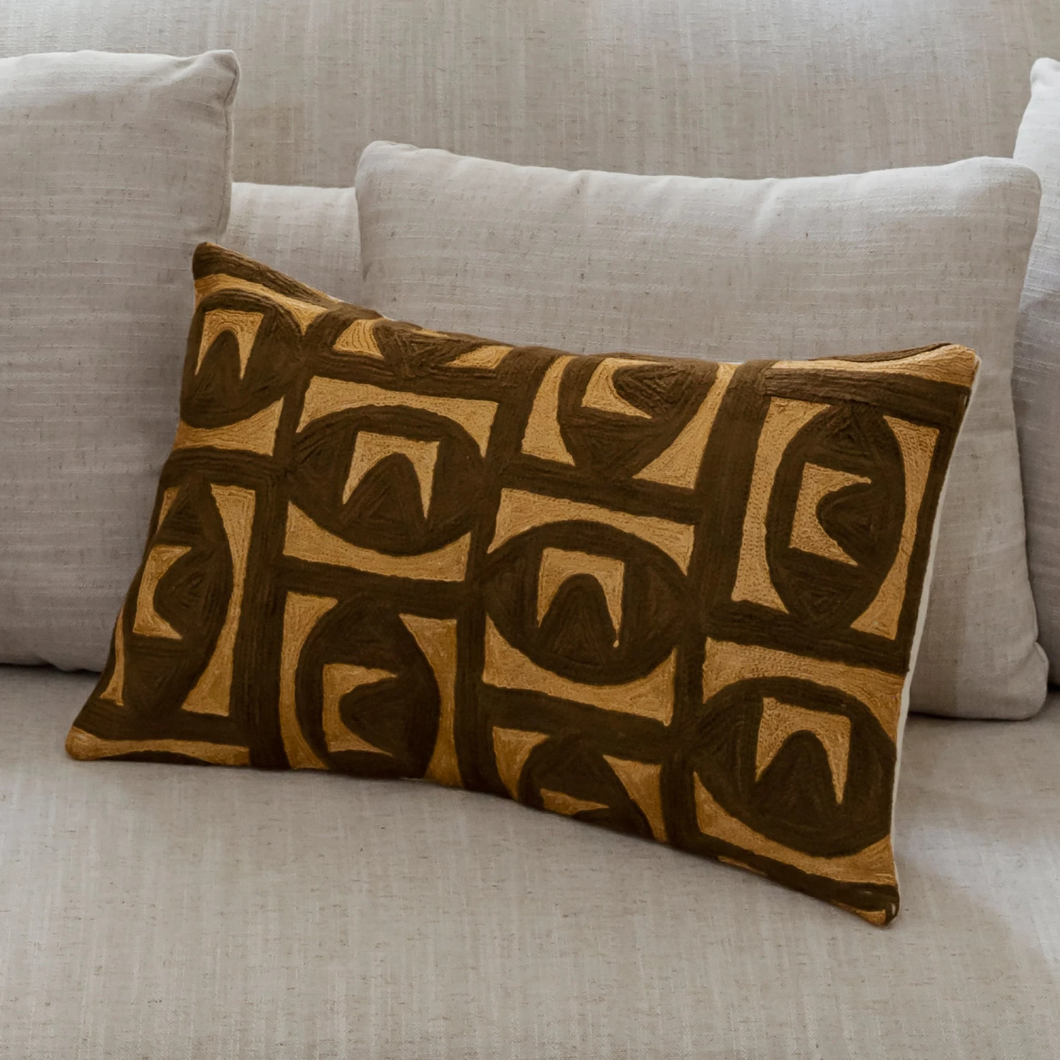 Housse De Coussin ZACARY Brun Cuivré 3 Housse De Coussin ZACARY Brun Cuivré – Image 3