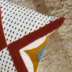 Housse De Coussin ZAYI Ivoire Et Terracotta -Décoration & meubles pour la maison housse de coussin ZAYI 007525 WO CM 3