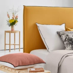 Housse De Tête De Lit CARLINA Ocre Et Bourdon Noir -Décoration & meubles pour la maison housse de tete de lit CARLINA 006988 J18G 1