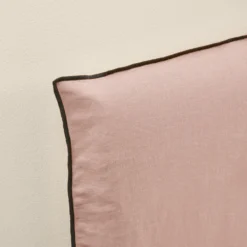 Housse De Tête De Lit CARLINA Rose Poudré Et Bourdon Noir -Décoration & meubles pour la maison housse de tete de lit CARLINA 006988 RG 5