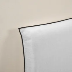 Housse De Tête De Lit CARLINA Blanc Pur Et Bourdon Noir -Décoration & meubles pour la maison housse de tete de lit CARLINA 006988 WG 5