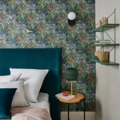 Housse De Tête De Lit DARIO Bleu Canard Et Bourdon Noir 12 Housse De Tête De Lit DARIO Bleu Canard Et Bourdon Noir -Décoration & meubles pour la maison housse de tete de lit DARIO 007737 B12G 1