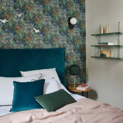 Housse De Tête De Lit DARIO Bleu Canard Et Bourdon Noir 13 Housse De Tête De Lit DARIO Bleu Canard Et Bourdon Noir -Décoration & meubles pour la maison housse de tete de lit DARIO 007737 B12G 2