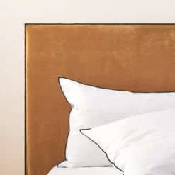 Housse De Tête De Lit DARIO Camel Et Bourdon Noir -Décoration & meubles pour la maison housse de tete de lit DARIO 007737 MG 7