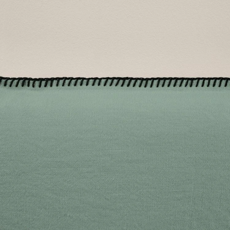 Housse De Tête De Lit NINO Vert De Gris Et Feston Noir 5 Housse De Tête De Lit NINO Vert De Gris Et Feston Noir – Image 5