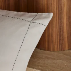 Lot De 2 Taies D'oreiller ANOUK Galet Et Point Sellier Noir -Décoration & meubles pour la maison lot de 2 taies d oreiller ANOUK 007623 N2G C2 1