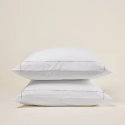 Lot De 2 Taies D'oreiller ANOUK Albâtre Et Point Sellier Noir -Décoration & meubles pour la maison lot de 2 taies d oreiller ANOUK 007623 WG C2 6