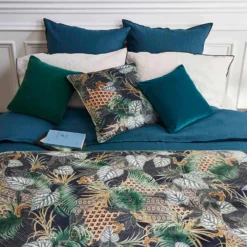 Lot De 2 Taies D'oreiller CARLINA Pétrole Et Bourdon Noir 10 Lot De 2 Taies D'oreiller CARLINA Pétrole Et Bourdon Noir -Décoration & meubles pour la maison lot de 2 taies d oreiller CARLINA 007693 BVG C2 1