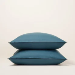 Lot De 2 Taies D'oreiller CARLINA Pétrole Et Bourdon Noir