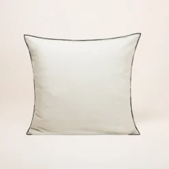 Lot De 2 Taies D'oreiller CARLINA Calcaire Et Bourdon Noir 10 Lot De 2 Taies D'oreiller CARLINA Calcaire Et Bourdon Noir -Décoration & meubles pour la maison lot de 2 taies d oreiller CARLINA 007693 N2G C2 5