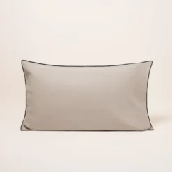 Lot De 2 Taies D'oreiller CARLINA Ficelle Et Bourdon Noir 11 Lot De 2 Taies D'oreiller CARLINA Ficelle Et Bourdon Noir -Décoration & meubles pour la maison lot de 2 taies d oreiller CARLINA 007693 N3G C3 5