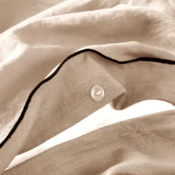 Lot De 2 Taies D'oreiller CARLINA Sable Et Bourdon Noir 15 Lot De 2 Taies D'oreiller CARLINA Sable Et Bourdon Noir -Décoration & meubles pour la maison lot de 2 taies d oreiller CARLINA 007693 N4G C2 7