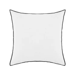 Lot De 2 Taies D'oreiller CARLINA Blanc Pur Et Bourdon Noir 17 Lot De 2 Taies D'oreiller CARLINA Blanc Pur Et Bourdon Noir -Décoration & meubles pour la maison lot de 2 taies d oreiller CARLINA 007693 WG C2 packshot