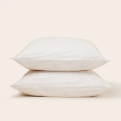 Lot De 2 Taies D'oreiller ELIE Ivoire Et Naturel