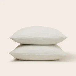 Lot De 2 Taies D'oreiller FINEA Ivoire Et Vert De Gris -Décoration & meubles pour la maison lot de 2 taies d oreiller FINEA 009164 WV C2 4