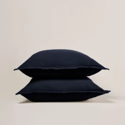 Lot De 2 Taies D'oreiller LOU Encre Bleue