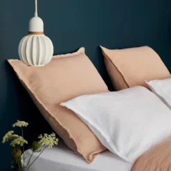 Lot De 2 Taies D'oreiller LOU Pêche Rosé -Décoration & meubles pour la maison lot de 2 taies d oreiller LOU 007614 R3 C2 1