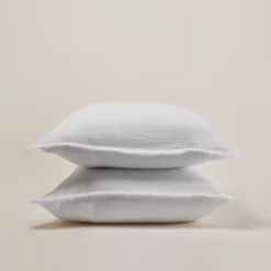 Lot De 2 Taies D'oreiller LOU Blanc Coton