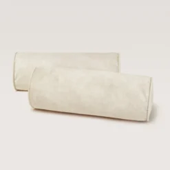 Lot De 2 Traversins CESARE Velours Vintage Calcaire -Décoration & meubles pour la maison lot de 2 traversins CESARE 007726 N2 ND 5