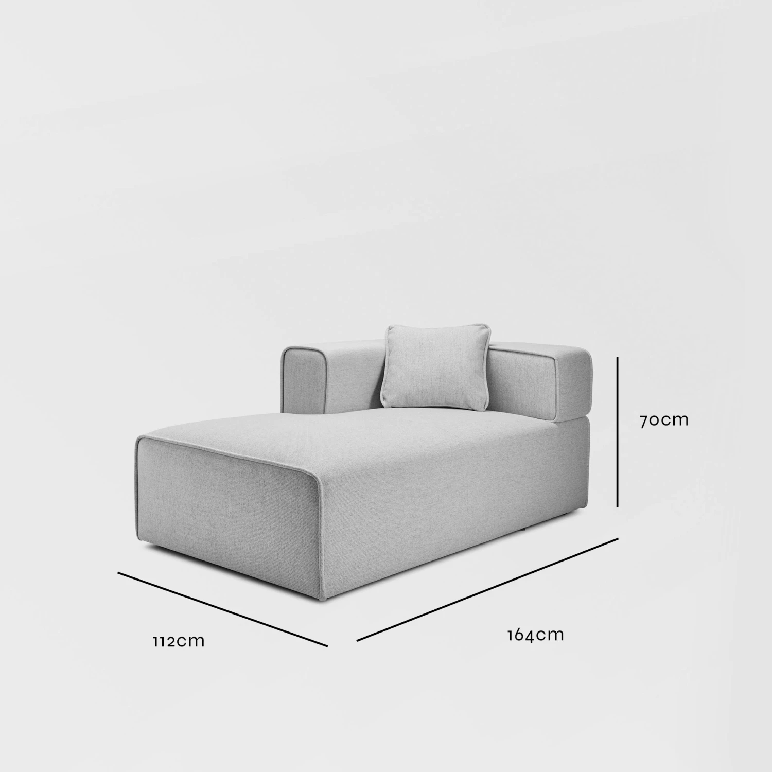 Méridienne Modulable D ANDERS Gris Moyen Chiné 8 Méridienne Modulable D ANDERS Gris Moyen Chiné – Image 8