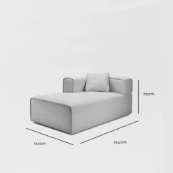 Méridienne Modulable G ANDERS Gris Moyen Chiné -Décoration & meubles pour la maison meridienne modulable g ANDERS 008053 G4 11