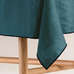 Nappe Carrée CARLINA Pétrole Et Bourdon Noir -Décoration & meubles pour la maison nappe carree CARLINA 007344 BVG 6