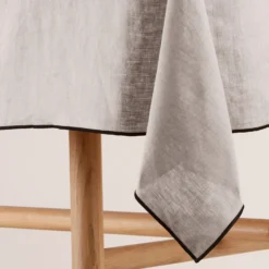 Nappe Carrée CARLINA Ficelle Et Bourdon Noir -Décoration & meubles pour la maison nappe carree CARLINA 007344 N3G 6