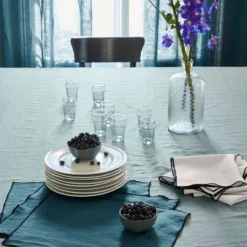 Nappe Carrée CARLINA Vert De Gris Et Bourdon Noir -Décoration & meubles pour la maison nappe carree CARLINA 007344 V4G 2