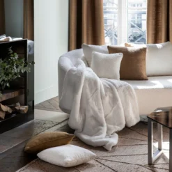 Plaid BIANCA Blanc Hermine -Décoration & meubles pour la maison plaid BIANCA 006657 N1 1