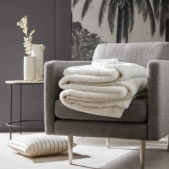 Plaid BIANCA Blanc Hermine -Décoration & meubles pour la maison plaid BIANCA 006657 N1 2