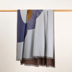 Plaid CALYPSO Bleu Marin Et Bronze -Décoration & meubles pour la maison plaid CALYPSO 007815 BJ 8