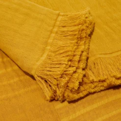 Plaid CHARLY Ocre -Décoration & meubles pour la maison plaid CHARLY 007459 J17 6