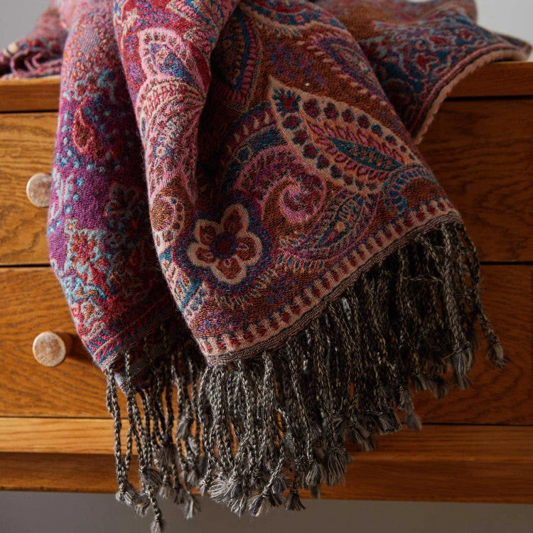 Plaid FARAH Rouge D'orient 4 Plaid FARAH Rouge D'orient – Image 4