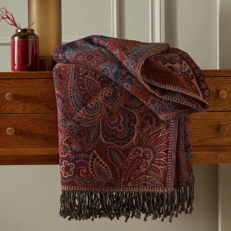 Plaid FARAH Rouge D'orient 1 Plaid FARAH Rouge D'orient