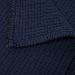 Plaid ILARIO Encre Bleue Et Feston Noir -Décoration & meubles pour la maison plaid ILARIO 007655 B20FG 6