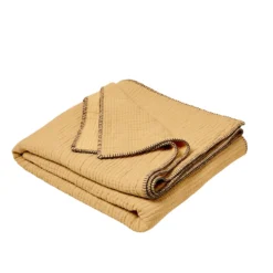 Plaid ILARIO Jaune Maïs Et Feston Noir -Décoration & meubles pour la maison plaid ILARIO 007655 J8FG packshot