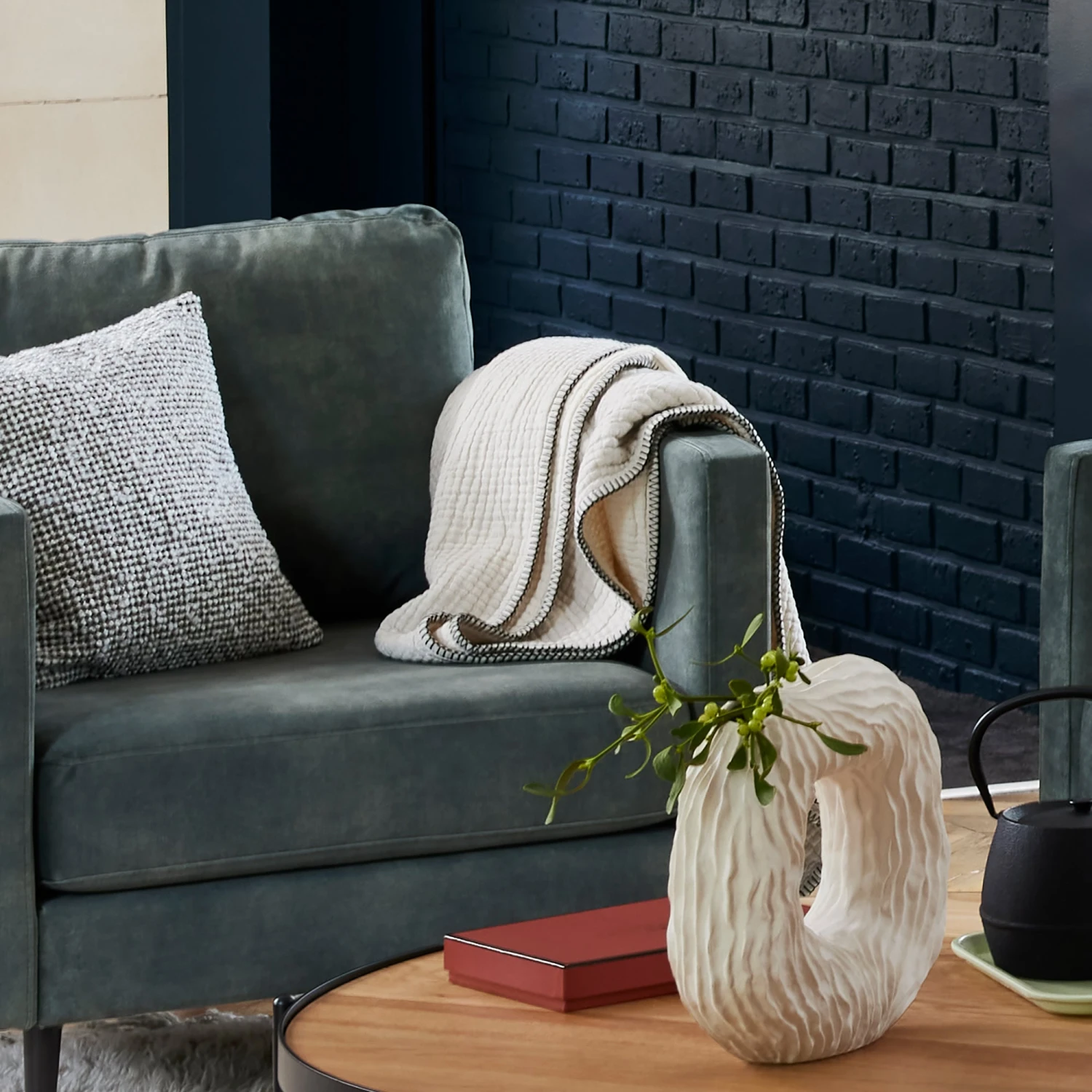 Plaid ILARIO Naturel Et Feston Noir 11 Plaid ILARIO Naturel Et Feston Noir – Image 11