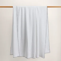 Plaid ILARIO Blanc Et Feston Noir -Décoration & meubles pour la maison plaid ILARIO 007655 WFG 8